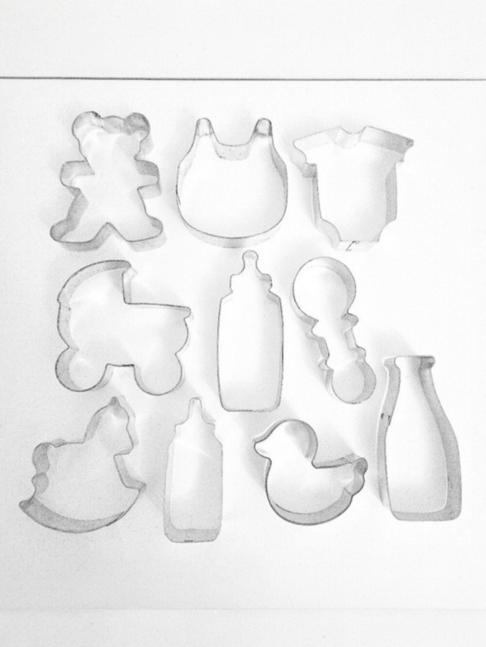 Baby Shower / Gender Reveal Vintage Cookie Cutters (Set of 10)